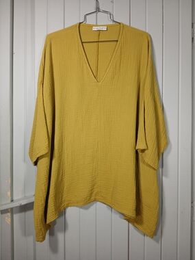 bryn Walker Chartreuse Gauze Top